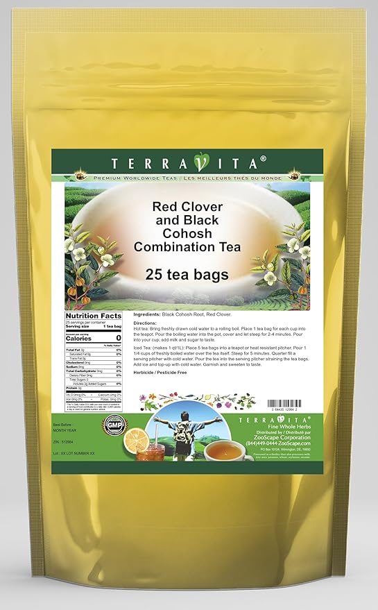 Red Clover and Black Cohosh Combination Tea (25 tea bags, ZIN: 512984)