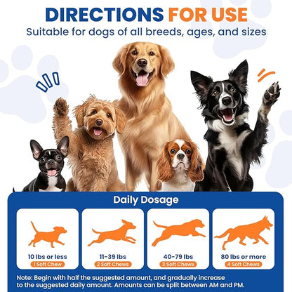 Multi Collagen Soft Chews for Dogs 250 Count for Hip & Joint Supplement Skin & Coat Health Cartilage Mobility Support with Glucosamine Probiotics Hyaluronic Acid Eggshell Membrane (Chicken Flavor)