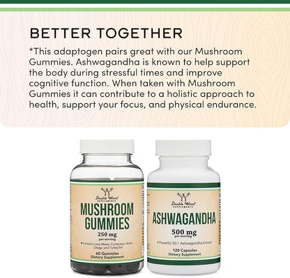 Magnesium Glycinate Gummies (400mg per Serving, 30 Day Supply, Grape Flavored) High Absorption Magnesium Supplement for Adults or Kids by Double Wood Supplements