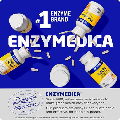 Enzymedica Digest Spectrum, Advanced Digestive Enzymes for Women and Men, Supports Digestion and Multiple Food Intolerances, Fast-Acting Formula for Gas and Bloating Relief, 240 Capsules