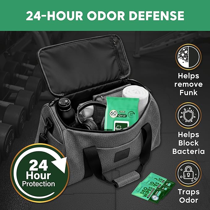 Dura Cleanse Deodorant Wipes for Men - Freshening Body Towelettes for Post-Workout, Travel, and Daily Deodorizing - On-the-Go Fresh Scent Cleansing Wipes, 64 Count (1 Pack)