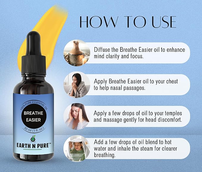 Earth N Pure Essential Oil Blend for Breathe Easier 15 ml