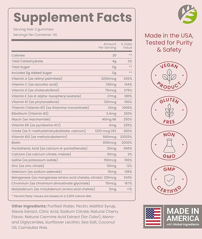 BariSlim Advanced Bariatric Multivitamin Gummies - Specially Formulated Bariatric Vitamins for Patients After Weight Loss Surgery - Supports Energy & Immune Health | Raspberry (90 Vegan Gummies)