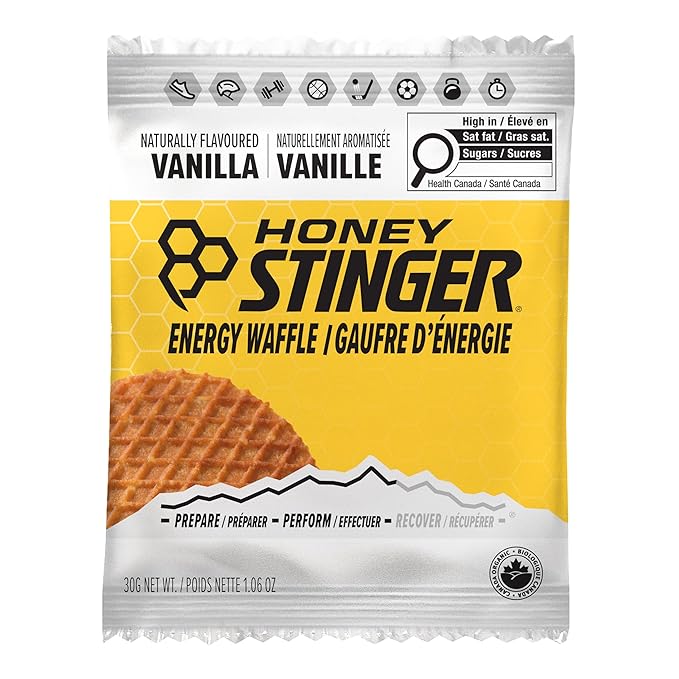 Honey Stinger Organic Mini Vanilla Waffles,Energy Stroopwafel for Exercise,Endurance and Performance,Sports Nutrition for Home & Gym,Pre and Post Workout,1 Bag,5.3 Ounce,(Pack of 2)