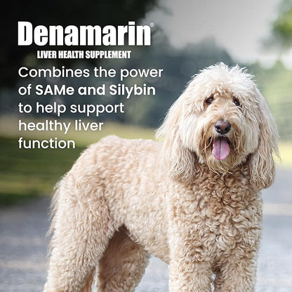 Nutramax Denamarin for Large Dogs, Liver Health Supplement with S-adenosylmethionine (SAMe) plus Silybin, Liver Support for Dogs, Coated Tablets, 30 Count
