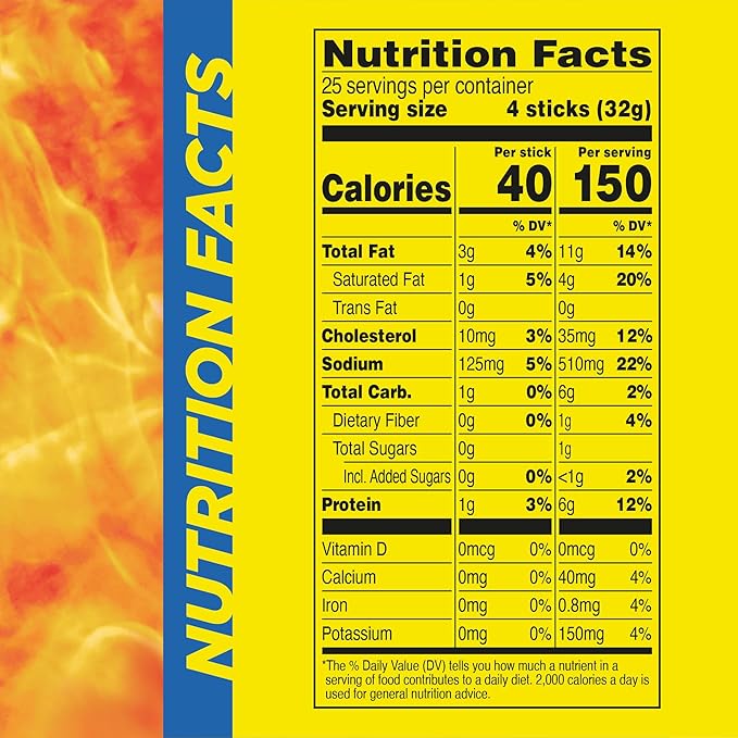 Slim Jim Smoked Meat Sticks, Mild Flavor, 6g Protein Per Serving, Snack Size, 0.28 oz. (100 Count)