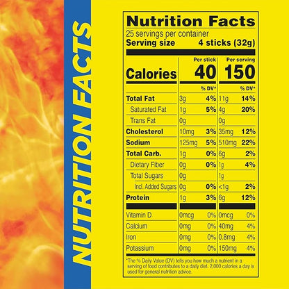 Slim Jim Smoked Meat Sticks, Mild Flavor, 6g Protein Per Serving, Snack Size, 0.28 oz. (100 Count)