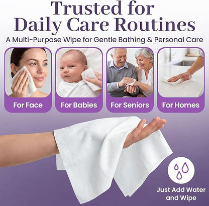 Disposable Dry Wipes, 1,000 Count Case Pack – Ultra Soft Non-Moistened Cleansing Cloths for Adults, Incontinence, Baby Care, Makeup Removal – 9.5" x 13.5" - Hospital Grade, Durable – by ProHeal