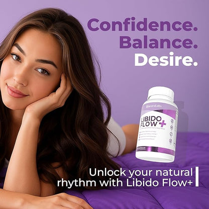 Female Libido Booster For Women Over 40 - Maca Root Capsules For Women with Fenugreek, Ashwagandha, Zinc, L-Arginine - Libido, Energy, Mood Enhancer, Mind Boost, Hormone Balance Support Pills - 60 ct
