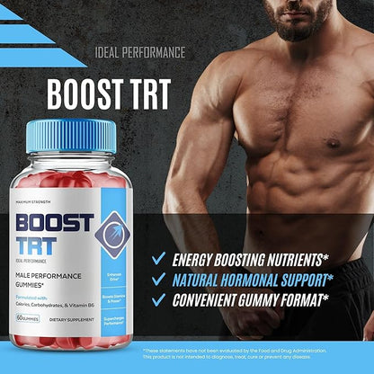 Boost TRT Gummies, Official Boost TRT Supplement Gummies - Maximum Strength Performance, All Natural Support Overall Health & Wellness, Premium BoostTRT Advanced Support Gummy Reviews (2 Pack)