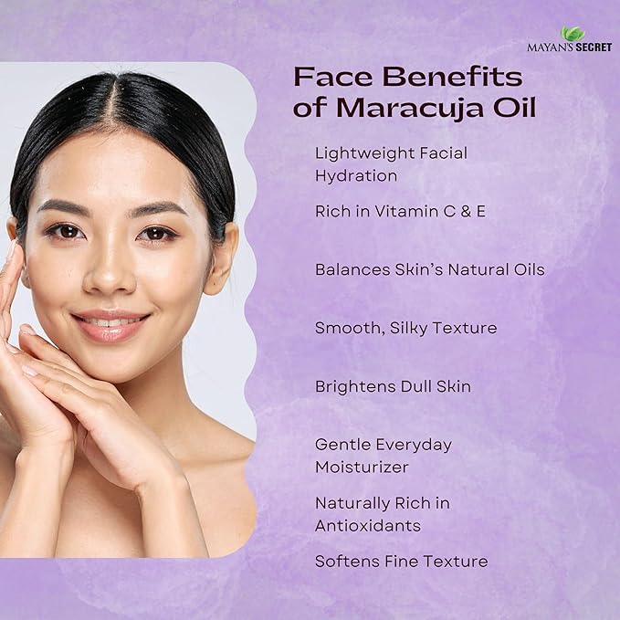 Pure Carrier and Essential Oils for Skin Care, Hair, Body Moisturizer for Face-Anti Aging Skin Care (Maracuja Oil (Passion Fruit), 4oz)