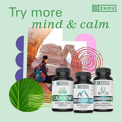 ZHOU Driftoff - Nature Inspired Sleep Aid, Valerian Root & Melatonin for Sleep for Men & Women, Calm Sleeping Supplement for Adults with GABA & Chamomile to Relax - 60 Veggie Capsules (Pack of 2)