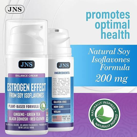 Joellyne Naturals Phytoestrogen Cream with Soy Isoflavones and Herbal Extracts, 3.4 oz