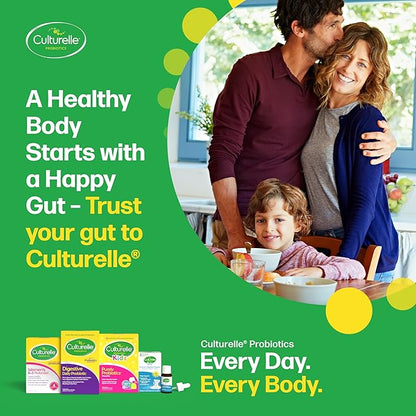 Culturelle Pro Strength Daily Probiotics For Digestive Health (2 Month Supply) with Prebiotics for Women & Men, Supports Occasional Diarrhea, Gas & Bloating, Gluten & Soy Free, 60 Count