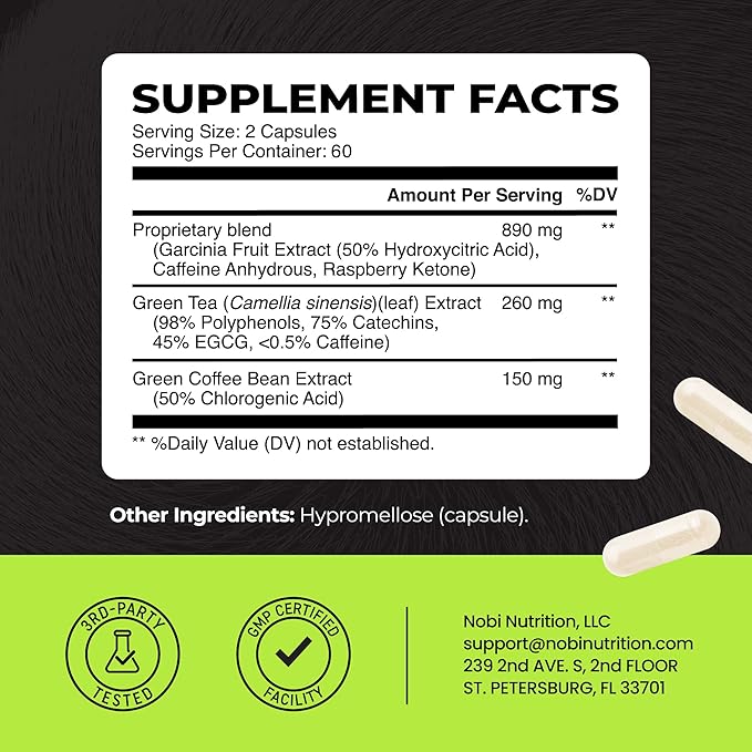 Green Tea Weight Loss Pills | 45% EGCG Green Tea Extract | Fat Burner, Appetite Suppressant & Metabolism Booster for Women & Men | Jitter-Free Energy Support | Vegan Weight Loss Supplements | 120 Ct