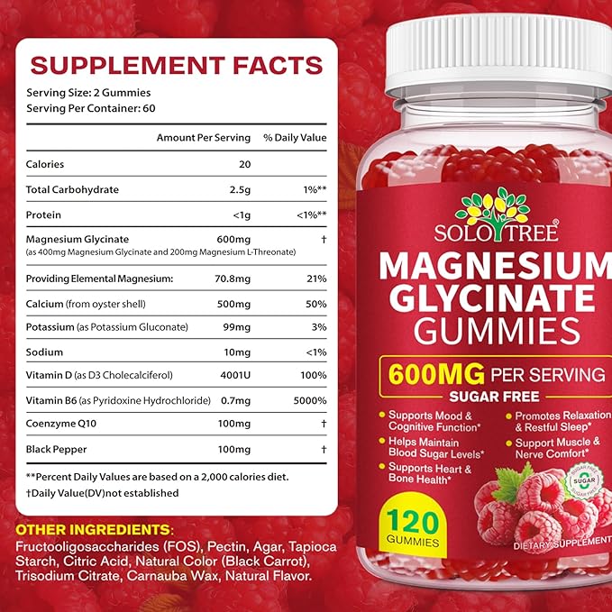 Magnesium Glycinate Gummies,240 Count Magnesium Complex Supplement |Sleep, Calm & Relaxation Support|High Absorption MagnesiumGummies for Women, Men & Family|Gluten-Free