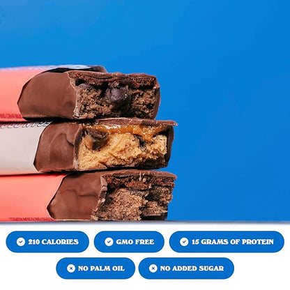 Barebells Vegan Protein Bars Caramel Choco Chip, Plant Based with High Protein - Chocolate Protein Bars - Perfect on The Go Protein Snack & Breakfast Bars 12 Count (Pack of 1)