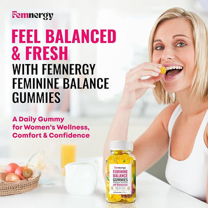 Feminine Balance Probiotic Gummies for Women - Vaginal Health & pH Balance Natural Gummy Supplement with Probiotics Pineapple Cranberry Vitamin C - Women's Healthy Odor & Flora Support - Gluten-Free