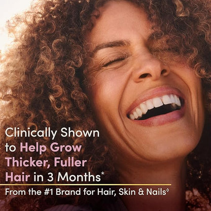 Nature's Bounty Optimal Solutions Hair Growth Supplement with Biotin, Hair Growth Vitamins with Biotin Silicon & Arginine, 1 Per Day, 30 Capsules, One Month Supply
