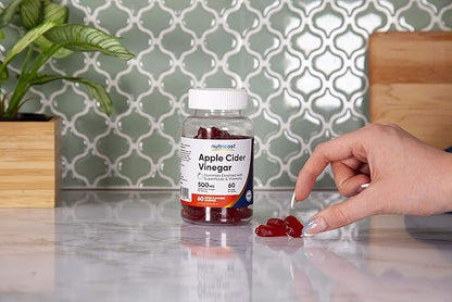 Nutricost Apple Cider Vinegar 500mg, 60 Gummies, Apple Flavored - Gluten Free, Non-GMO, No Corn Syrup