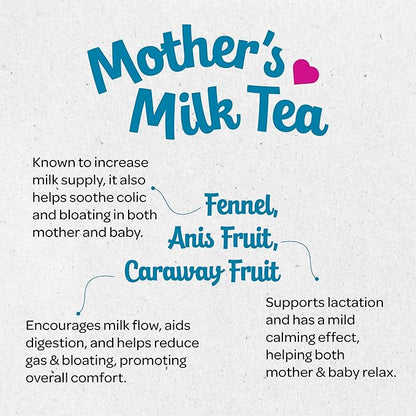 Lazika Lactation Tea, Breastfeeding and Lactation Support Tea, 20 Pyramid Teabags, Lactation Supplement, Increase Breastmilk Production, Fennel Anis and Caraway Fruit