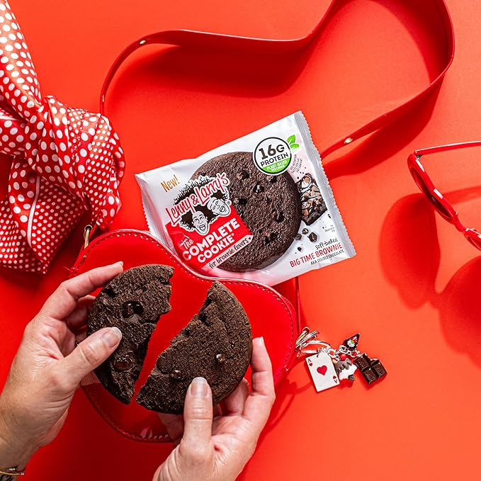 Lenny & Larry's Complete Protein Cookie, [Big Time Brownie], Chewy Soft Baked, 8g Plant Protein, Vegan, Non-GMO, High Fiber, [2 Ounce] Cookie (Pack of 12)