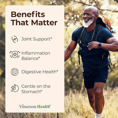 Boswellia Serrata Turmeric Supplement for Joint Support & Inflammation Balance – Turmeric Boswellia Supplement with Ginger & Black Pepper Extract for Enhanced Absorption – Non-GMO - 180 Capsules