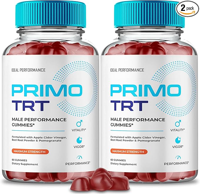Primo TRT Gummies, Official Primo TRT Gummies for Men - Maximum Strength Performance, All Natural Support Overall Health & Wellness, PrimoTRT Advanced Formula Support Gummy Reviews (2 Pack)