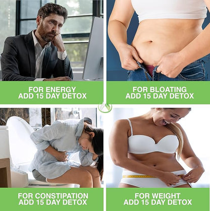 THE ENCLARE NUTRITION Colon Cleanse 15 Day Gut Cleanse Pills - Colon Cleanser for Women & Men - Psyllium Probiotic Laxatives for Constipation, Bloating Relief, Detox Cleanse Weight Loss Support (1)