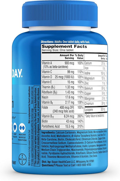 One A Day Multivitamin for Men - Daily Mens Multivitamins with Vitamin D, Zinc, Folic Acid, and B Vitamins, Physical Energy Support, 200 Count