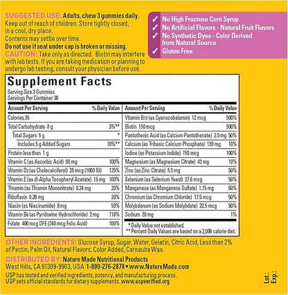 Nature Made Advanced Womens Gummy Multivitamins with Magnesium Citrate, Calcium, B Vitamins, Multivitamin Gummies for Women, 90 Multi Vitamin Gummies, 30 Day Supply,(Pack of 2)