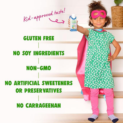 Orgain Organic Kids Nutritional Protein Shake, Vanilla, Healthy Kids Snacks, 8g Dairy Protein, 3g Fiber, 22 Vitamins & Minerals, No Soy ingredients, Gluten Free, Non-GMO, 8.25 Fl Oz (Pack of 24)