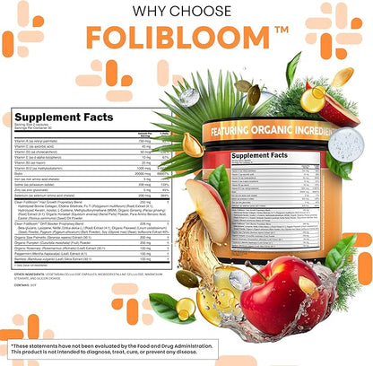 Clean Nutra Pumpkin Seed Oil Capsules + Saw Palmetto Biotin Collagen Keratin MSM Folate Hyaluronic Acid Supplements B12 Zinc Hair Supplement for Women Men Iodine 5-MTHF B-12 Vitamin B9-60 Pills