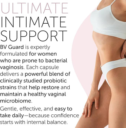 Bacterial Vaginosis Treatment for Women | Natural Homeopathic Supplement for Odor, Itching, Discharge, BV, and Vaginal Microbiota Imbalance | 60 Capsules for pH Balance and Daily Support