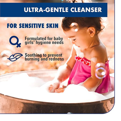 Helan Linea Bimbi Bio-Feminine Wash for Girls with Aloe Vera, Apricot & Chamomile Essential Oils-Microbiologically Tested Intimate Wash and Gentle Baby Intimate Cleanser-Made in Italy, 125ml 4.2 fl oz