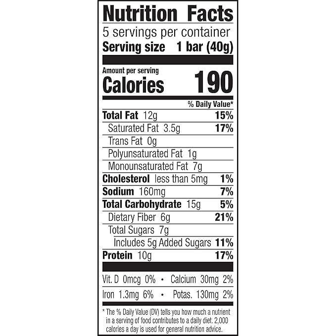 Nature Valley Protein Chewy Snack Bars, Peanut Butter Dark Chocolate, 5 Bars, 7.1 oz