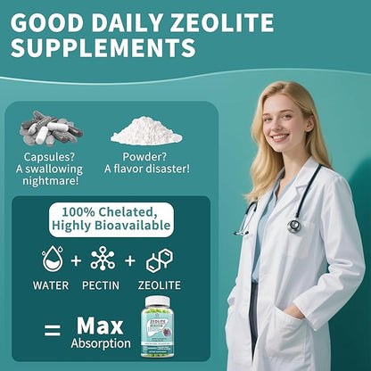 (2 Pack) Zeolite Gummies for Women - Zeolite Supplement with Milk Thistle, Chlorella, Vitamin B12 & D3 - Supports Heavy Metal, Immune Health, Natural Metabolism, Energy & Clear Skin