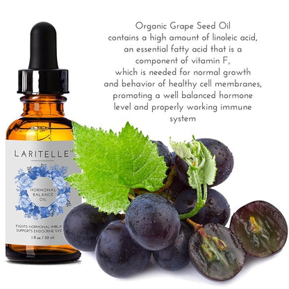 Laritelle Organic Hormonal Balance & Thyroid Support Treatment 1 oz | Fights Hormonal Imbalance, Supports Endocrine System| Normalizes Hormonal Imbalances of The Thyroid | Rejuvenating, Age Defying