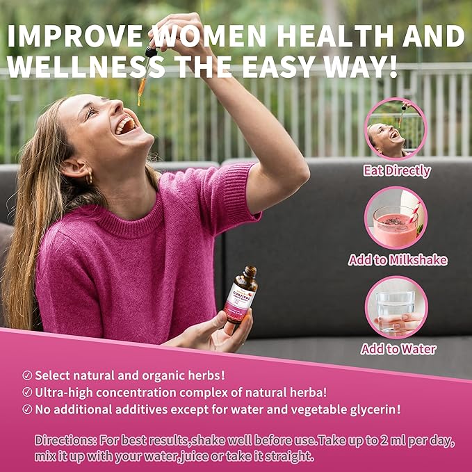 Cortisol Supplements for Women Liquid Drops, Natural Herbal Extract Complex for Women, Maintain Healthy Cortisol Levels - 90 Day Vegan Supply