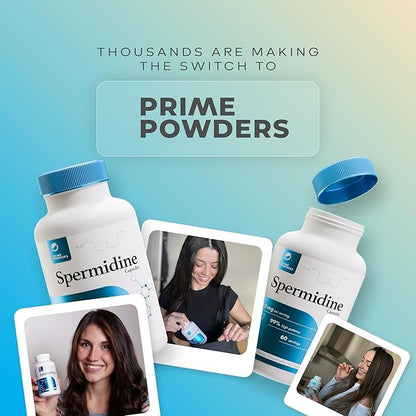 Spermidine Capsules Gluten Free 99% Concentration 100x More Potent Than Wheat Germ Extract for Anti-Aging DNA Telomere Support