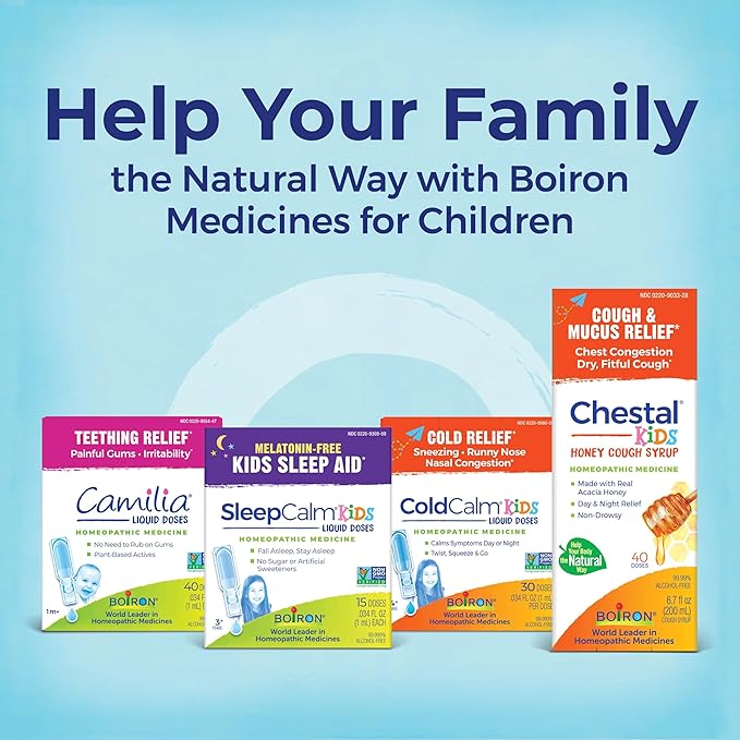 Boiron SleepCalm Kids Sleep Aid for Deep, Relaxing, Restful Nighttime Sleep - Melatonin-Free and Non Habit-Forming - 2 Count (160 Pellets) (Pack of 2)
