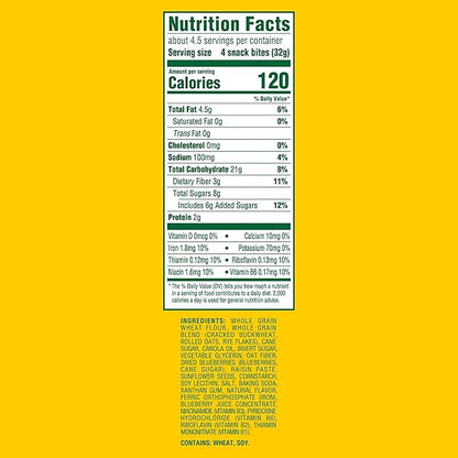 belVita Energy Snack Bites, Blueberry and Sunflower Seed, 5 oz (Pack of 2)