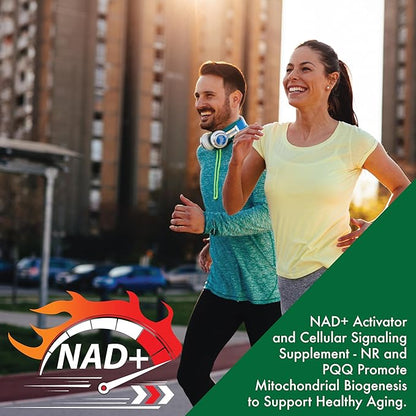 Health Thru Nutrition NAD+ Activator | NR with PQQ | 300mg Nicotinamide Riboside + 20mg PQQ | Mitochondria Maximizer | Non-GMO | Pack of 60