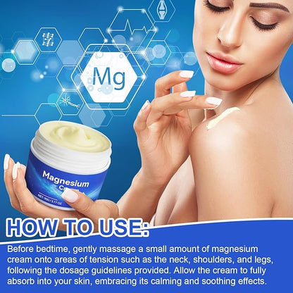 ReliCo Magnesium Cream - 2pcs Pure Magnesium Oil with Vitamin E, Magnesium Lotion for Men Women