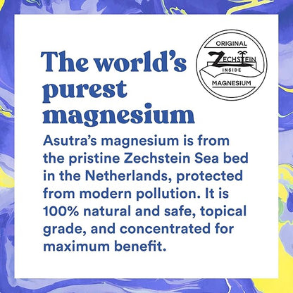 ASUTRA Magnesium Oil Spray, 4 fl oz (Pack of 2)- Topical Magnesium, Rapid Absorption, Pure, Odorless and Non-Greasy, Magnesium Derived from Zechstein Seabed