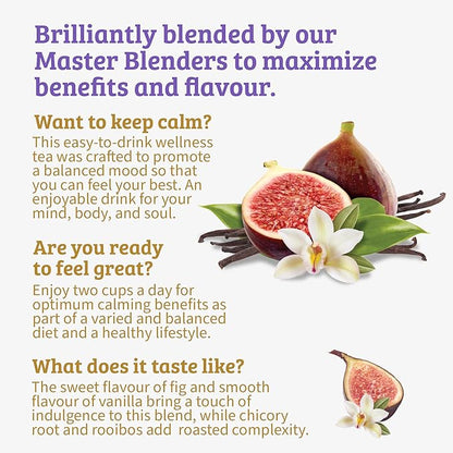 Twinings Superblends Adaptogens Calm with Ashwagandha Fig & Vanilla Flavoured Herbal Tea Caffeine-Free, 18 Tea Bags (Pack of 2), Enjoy Hot or Iced