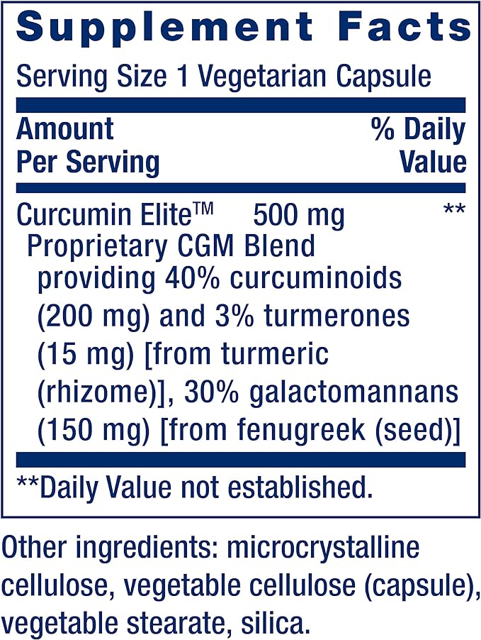 Life Extension Curcumin Elite Turmeric Extract, 60 Count