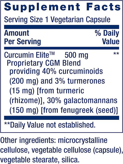 Life Extension Curcumin Elite Turmeric Extract, 60 Count