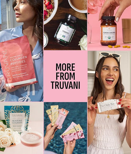 Truvani Vegan Pea Protein Powder | Strawberry | 20g Organic Plant Based Protein | 1 Serving | Keto | Gluten & Dairy Free | Low Carb | No Added Sugar