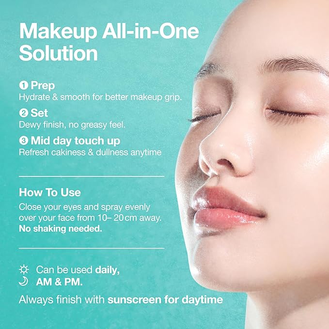 ANUA PDRN Collagen Glow Facial Serum Spray, Hydrating Face Mist, Hyaluronic Acid, dewy glass finish, All Skin Types, Instant Plumping Hydration, Firming Care, Korean Skincare, 1.01 fl oz